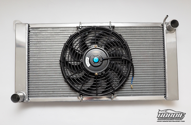 NHR style Duratec Single fan Radiator. May also suit some 2.0 Hot Rods. (Single Fan Included)